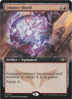 Infantry Shield (Extended Art) R Commander: Tarkir: Dragonstorm 75 NM MTG - Image 1