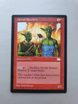 Orcish Settlers, MTG Weatherlight (1997) Uncommon Red Creature NM - LAST ONE! - Image 1