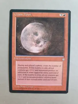 Chaos Moon , MTG Ice Age (1995), Rare Red Enchantment LP - Image 1