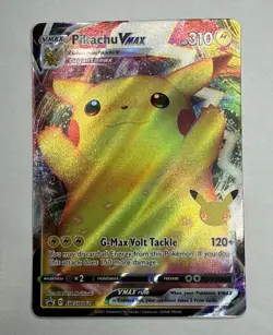 Pokemon Pikachu VMAX SWSH062 Celebrations Full Art Black Star Promo Card - Image 4