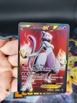 Pokemon Mewtwo EX TCG Full Art Holo Card 158/162 2015 Breakthrough Ultra Rare Lp - Image 5
