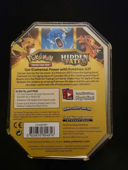 Pokemon Hidden Fates Tin-Charizard GX Factory Sealed New - Image 3
