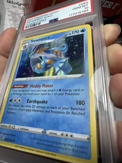 2021 Pokemon SWSH Fusion Strike Swampert Holo Bleed 064/264 PSA 10 Gem Mint - Image 5