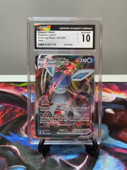 POKEMON CGC 10 GLACEON VMAX 041/203 EVOLVING SKIES HOLO - Image 1