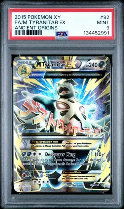 M Tyranitar EX 92/98 Ancient Origins Pokemon PSA 9 - Image 1