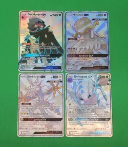 Mint Pokemon Hidden Fates Shiny Vault GX Lot 4 Decidueye Golisopod Nihilego Xurk - Image 1