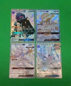 Mint Pokemon Hidden Fates Shiny Vault GX Lot 4 Decidueye Golisopod Nihilego Xurk - Image 2
