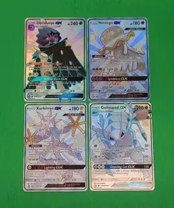 Mint Pokemon Hidden Fates Shiny Vault GX Lot 4 Decidueye Golisopod Nihilego Xurk - Image 3