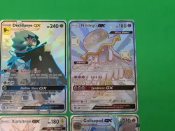 Mint Pokemon Hidden Fates Shiny Vault GX Lot 4 Decidueye Golisopod Nihilego Xurk - Image 5