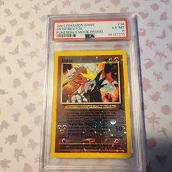 Entei 34 Reverse Foil Pokemon 3 Movie Promo PSA 6 Pokemon 2001 WOTC Swirl - Image 1