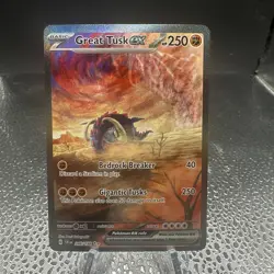 Great Tusk ex 246/198 SV01: Scarlet & Violet Base Set Holo Full Art Pokemon TCG - Image 1