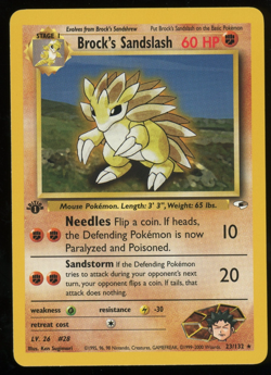 Pokemon 2000 1st Ed Gym Heroes - Brock's Sandslash - Rare - 23 - Image 1