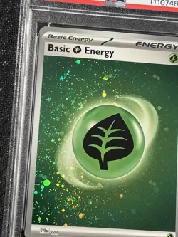Cosmos Holo 2 Swirls 💫 PSA 10 BASIC GRASS ENERGY 001 Pokemon TCG - Image 3