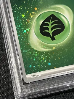 Cosmos Holo 2 Swirls 💫 PSA 10 BASIC GRASS ENERGY 001 Pokemon TCG - Image 4