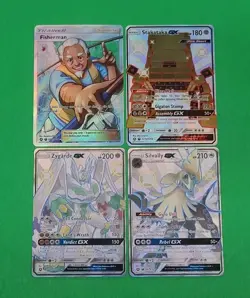 Mint Pokemon Hidden Fates Shiny Vault GX Lot 4 Zygarde Silvally Fisherman Stakat - Image 1