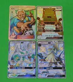 Mint Pokemon Hidden Fates Shiny Vault GX Lot 4 Zygarde Silvally Fisherman Stakat - Image 2