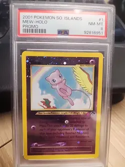 2001 POKEMON SOUTHERN ISLANDS PROMO #1 MEW-HOLO PSA 8 - Image 1