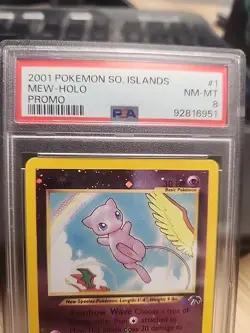 2001 POKEMON SOUTHERN ISLANDS PROMO #1 MEW-HOLO PSA 8 - Image 2
