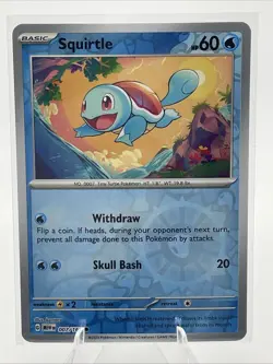 Pokemon TCG Scarlet & Violet 151 Squirtle Reverse Holo #7/165 English - Image 1