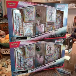 NEW Lot of (2) Pokemon TCG Prismatic Evolutions Premium Figure Collection SEALED - Image 1