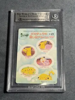 BGS 9 Pokemon Fancy Graffiti #21 Pikachu & Others 1999 Bandai Sealdass Mint - Image 2