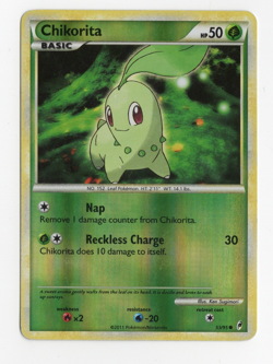 2011 Pokemon Chikorita #53/95 Call of Legends Reverse Holo LP (See Desc) - Image 1
