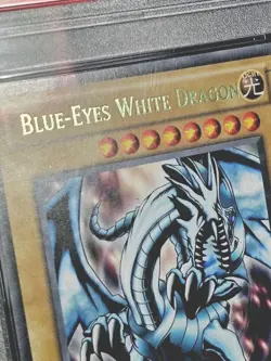 GREEN FOIL Blue-Eyes White Dragon PSA 9 Duelist League Promo DL09-EN001 Yugioh - Image 1