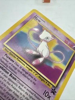 Mew Pokemon Promo Card Black Star Promo #8 Vintage WOTC - Image 3