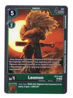 Digimon Card - (NM) Leomon BT14-048 - Bandai - Image 1