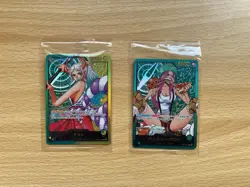 ONE PIECE Card Jewelry Bonney & Yamato L Gold Text Promo Lecafig WEEKLY Jump JP - Image 1