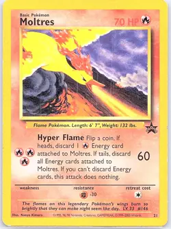 Moltres 21 Non Holo WoTC Promo - Pokemon Card - LP - Image 1