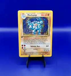 Machamp 8/102 1st Edition Base Set Holo Rare Pokemon Card WOTC Pokemon TCG LP - Image 1