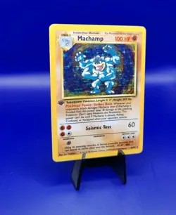 Machamp 8/102 1st Edition Base Set Holo Rare Pokemon Card WOTC Pokemon TCG LP - Image 2
