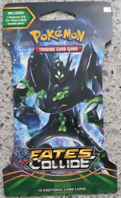 Pokemon TCG: XY Fates Collide Booster Pack sleeve - 10 Cards - 2016 Sealed 820650801143 - Image 1