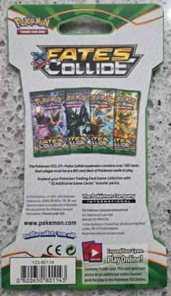 Pokemon TCG: XY Fates Collide Booster Pack sleeve - 10 Cards - 2016 Sealed 820650801143 - Image 2