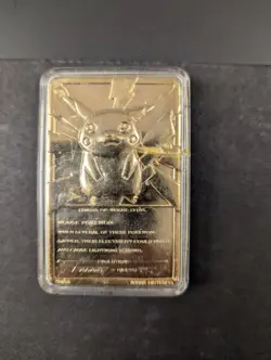 Pikachu 1999 Pokemon 23K Gold-Plated Burger King Nintendo Promo Trading Card - Image 1