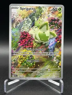 Pokemon TCG Sprigatito Scarlet & Violet Paldea Evolved Holo Card 196/193 - Image 1