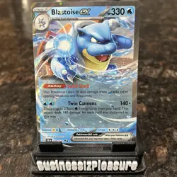 Blastoise ex 030/142 Holo Stellar Crown Double Rare Pokemon Trading Card | NM - Image 1