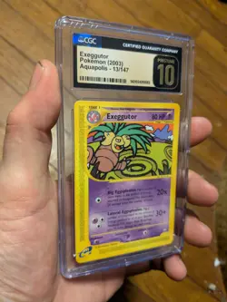 (POP 7) CGC 10 PRISTINE Exeggutor 13/147 RARE Aquapolis Pokemon ereader Card - Image 1