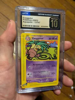 (POP 7) CGC 10 PRISTINE Exeggutor 13/147 RARE Aquapolis Pokemon ereader Card - Image 2