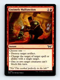 #161 2024 Duskmourn: House of Horror Untimely Malfunction Uncommon - Image 1