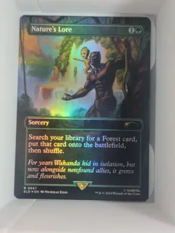 Nature's Lore Groot MTG Marvel Secret Lair NM Foil Unplayed SLD Black Panther - Image 1