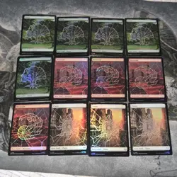 MTG Spider-Man : Mix Full Art Basic Lands All Foils Only Lot ▪ 12 - Image 1