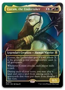 Coram, the Undertaker (Borderless) #11 (Foil) NM Modern Horizons 3 M3C Magic MTG - Image 1