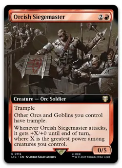 Orcish Siegemaster (Extended Art) #116 (NM) Lord of the Rings LTC Magic MTG - Image 1