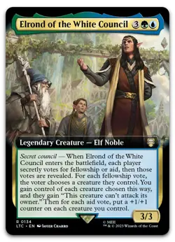 Elrond of the White Council (Extended Art) #134 NM Lord of the Rings Magic MTG - Image 1