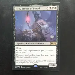 Vilis, Broker of Blood Promo Stamped LP Core Set 2020 M20 English Regular MTG - Image 1