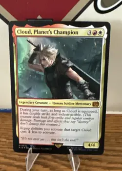 MTG: Final Fantasy Foil Promo: Cloud, Planet's Champion - NM FRESH PULL - Image 1