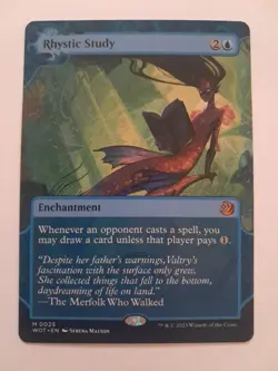 Rhystic Study Enchanting Tales NM MTG Wilds of Eldraine Magic the Gathering - Image 1