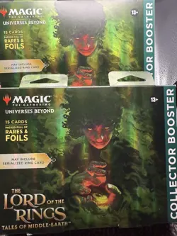 2x Lot Magic The Gathering Lord of the Rings OMEGA Collector BOOSTER SEALED 195166205274 - Image 1